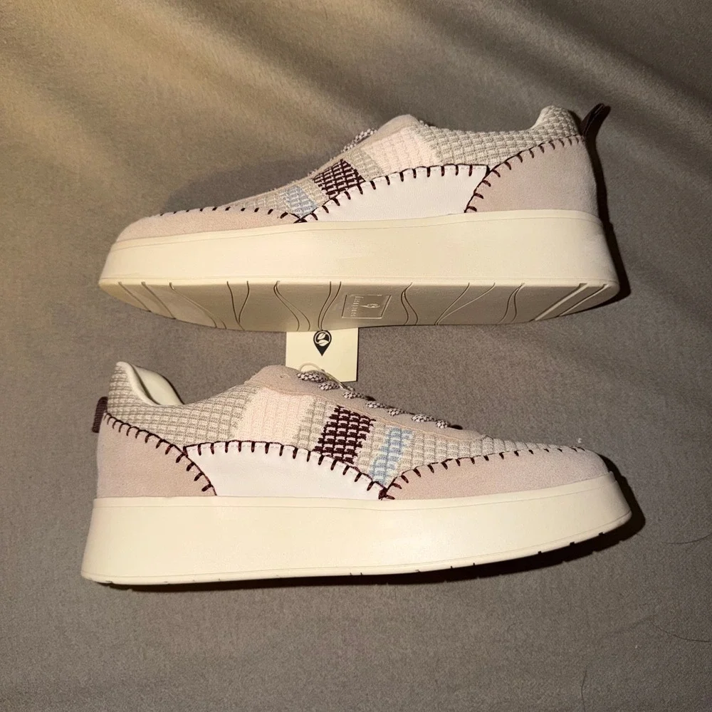 Sanctuary Peace Womens‎ Patchwork Platform Sneakers Cream Mushroom SA-PEACE 9M